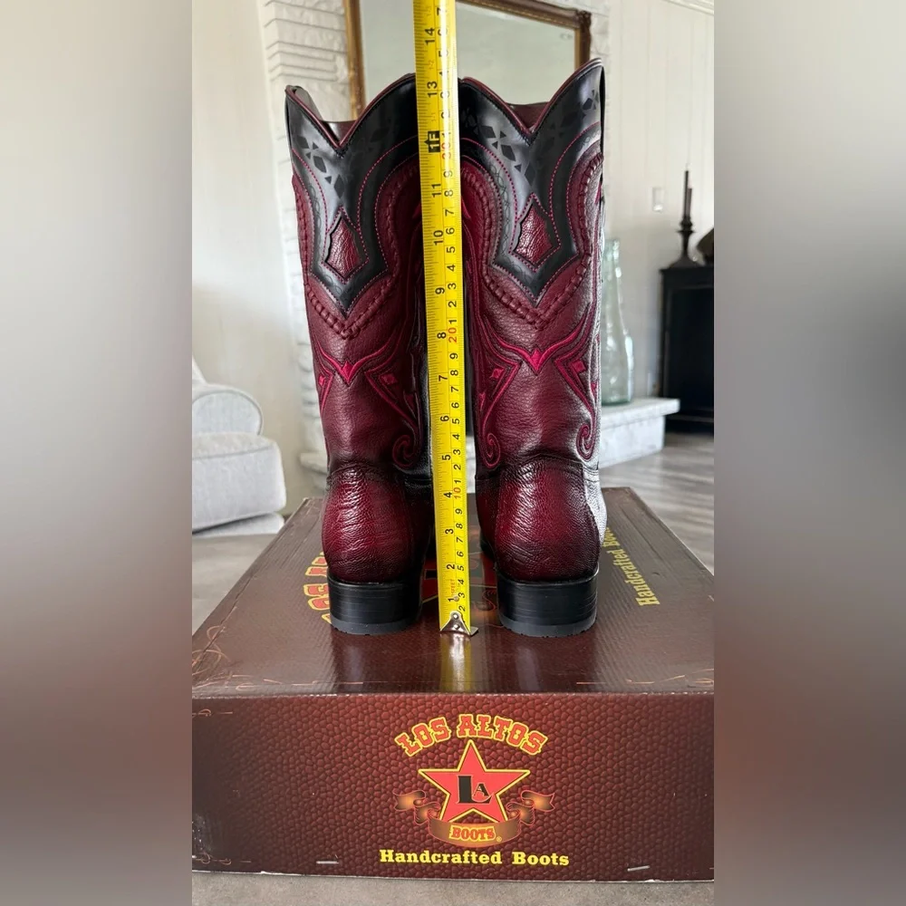 NWT/NIB Men's Leather Cowboy Boots size 9.5 wide. - Picture 9 of 13